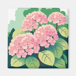 Pink Hydrangea Bush Magnet
