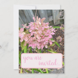 Pink Hydrangea Einladung