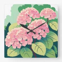 Pink Hydrangea Floral Botanical