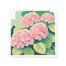 Pink Hydrangea Floral Eleganter Garten