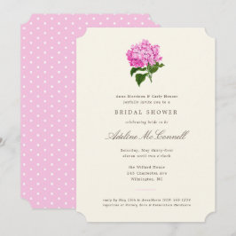 Pink Hydrangea Grandmillennial Brautparty Einladung