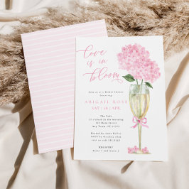 Pink Hydrangea Liebe ist in Bloom Brautparty Einladung