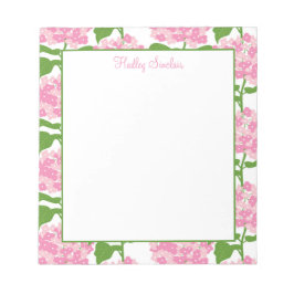 Pink Hydrangea Muster Notepad Notizblock