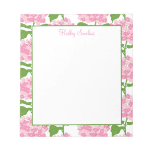 Pink Hydrangea Muster Notepad Notizblock