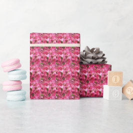 Pink Hydrangea Petals Floral Muster Geschenkpapier