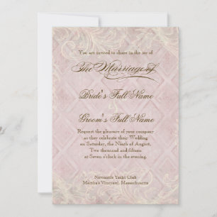 Pink Hydrangea Swirl - Einladung zur Hochzeit