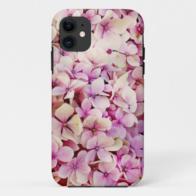 Pink-Hydrangeas-Design Case-Mate iPhone Hülle (Rückseite)