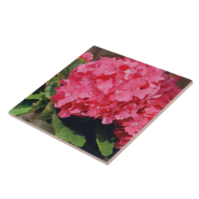 Pink Hydrangeas Fliese (Seite)