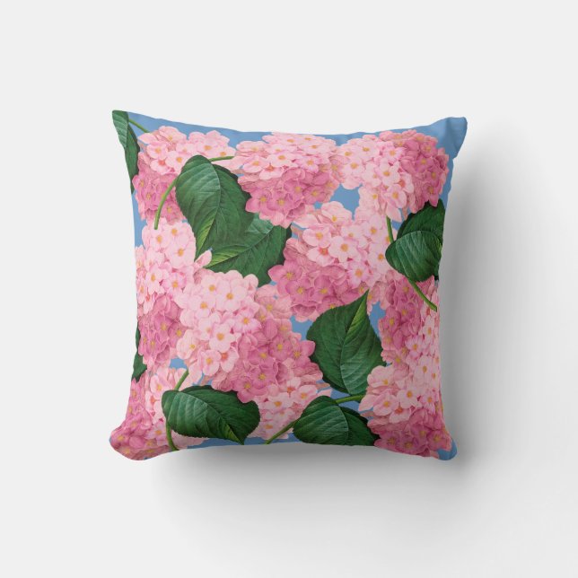 Pink Hydrangeas-Kissen Kissen (Vorderseite)