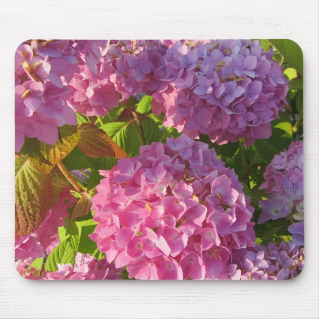 Pink Hydrangeas Mousepad (Vorne)