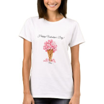 Pink Hydrangeas Valentines T - Shirt