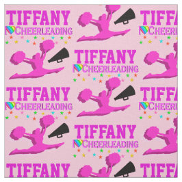 PINK I LIEBE CHEERLEADING PERSONALISIERT FABRIC STOFF