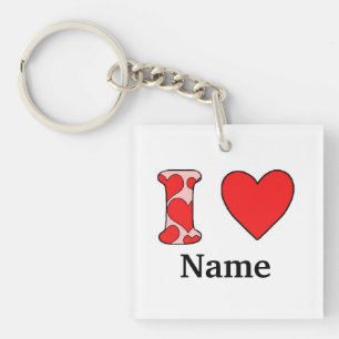 Pink i Liebe costomiert Schlüsselanhänger