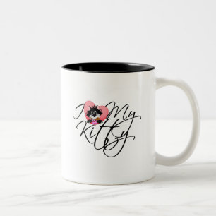 Pink I Liebe My Kitty - Hemden und Geschenke Zweifarbige Tasse