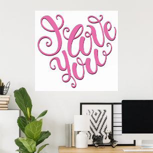 Pink I Liebe You Poster