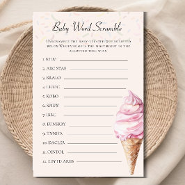 Pink Ice Cream Baby Word Scramspiel