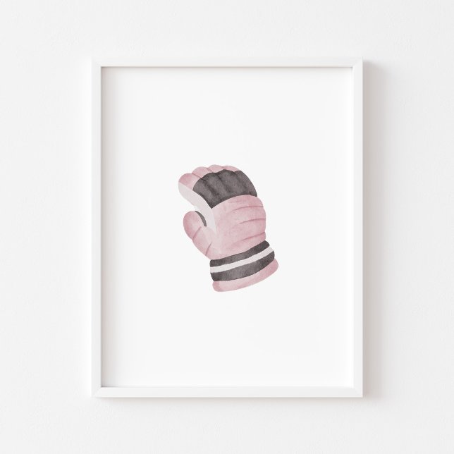 Pink Ice Hockey Handschuhe Wandkunst Poster (Von Creator hochgeladen)