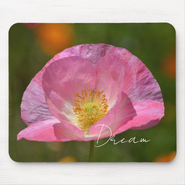 Pink Iceland Poppy (photography taken by me) Mousepad (Vorne)