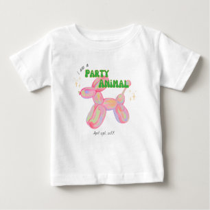 Pink Ich bin das Party-Ballon-Tier Geburtstag Baby T-shirt