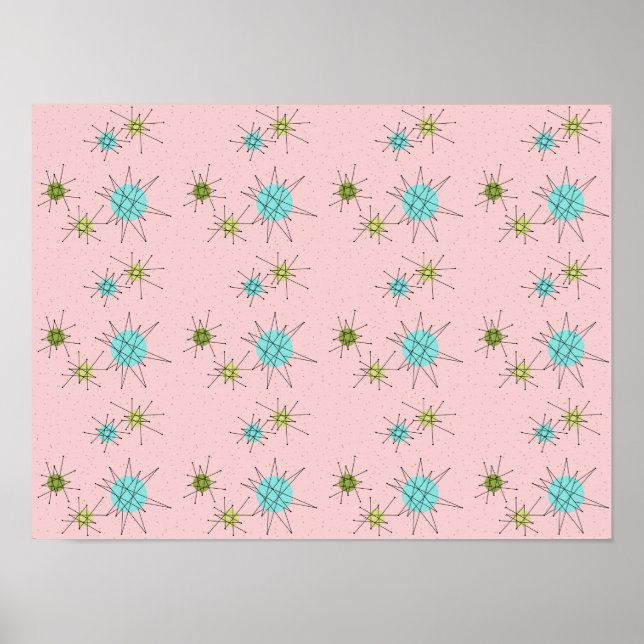 Pink Iconic Atomic Sternexplosion Poster (Vorne)