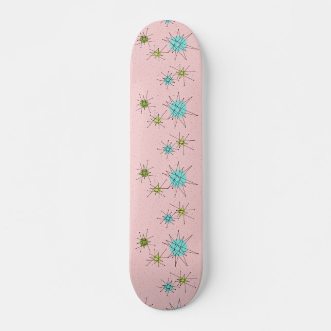 Pink Iconic Atomic Sternexplosion Skateboard (Vorne)