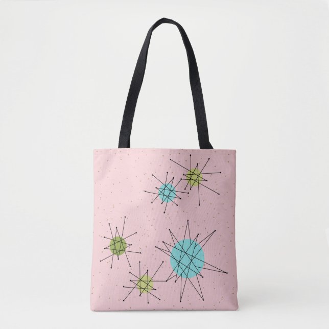 Pink Iconic Atomic Sternexplosion Tote Beutel (Vorderseite)