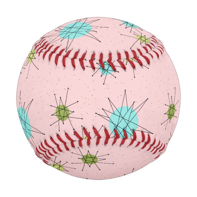 Pink Iconic Atomic Sternexplosionen Baseball (Vorderseite)