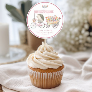 Pink Igel Baby Shower Fevor Sticker - Vor Ort