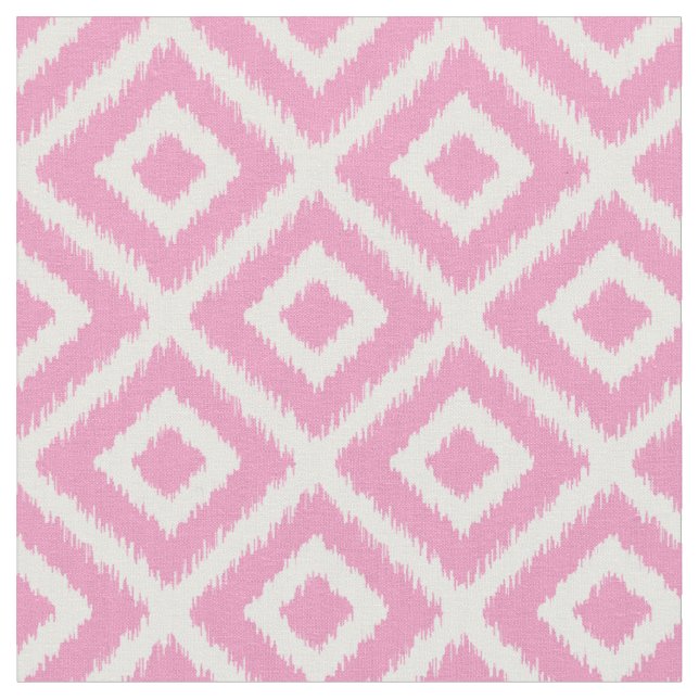 Pink Ikat Diamonds Stoff (Nahaufnahme)