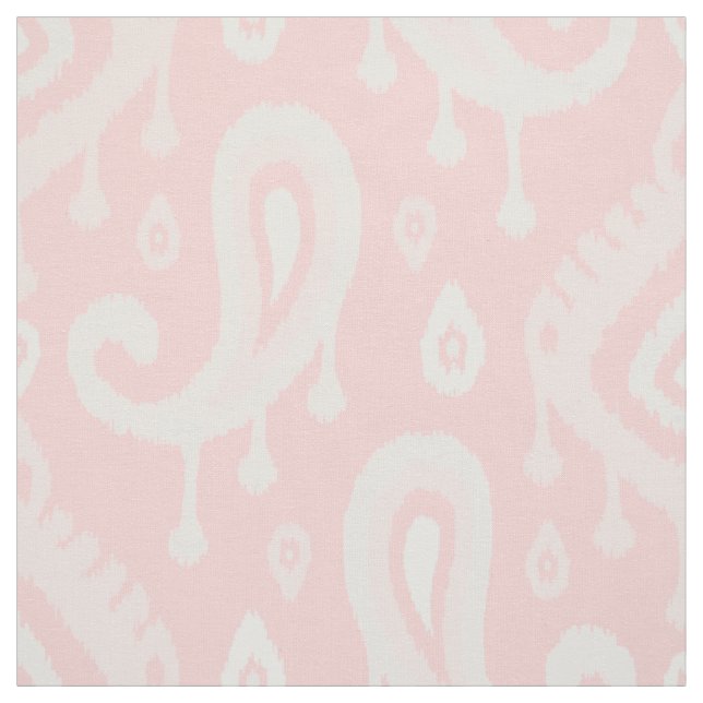 Pink Ikat Paisley Große Skala Stoff (Muster)