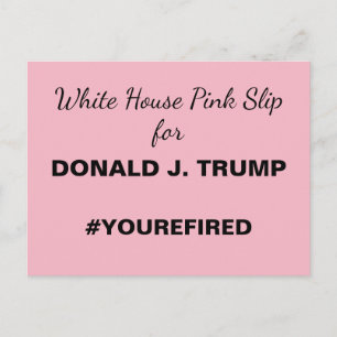 Pink im Weißen Haus für Trump-Widerstand Postkarte