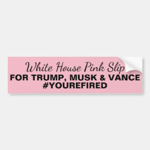 Pink im Weißen Haus, Trump, Musk Vance Autoaufkleber