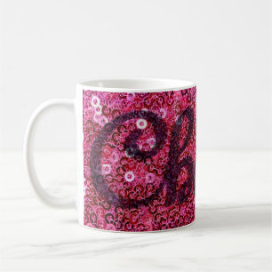 Pink Imitate Sequins Cheques Kaffeezubereitung Tas Kaffeetasse