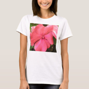 Pink Impatiens Blume Makro Ladys T Shirt