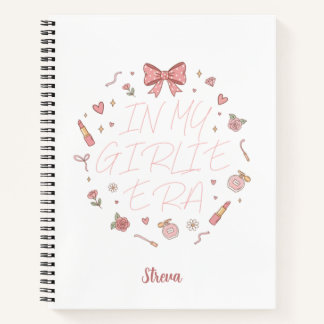 Pink in my girlie era notebook notizbuch