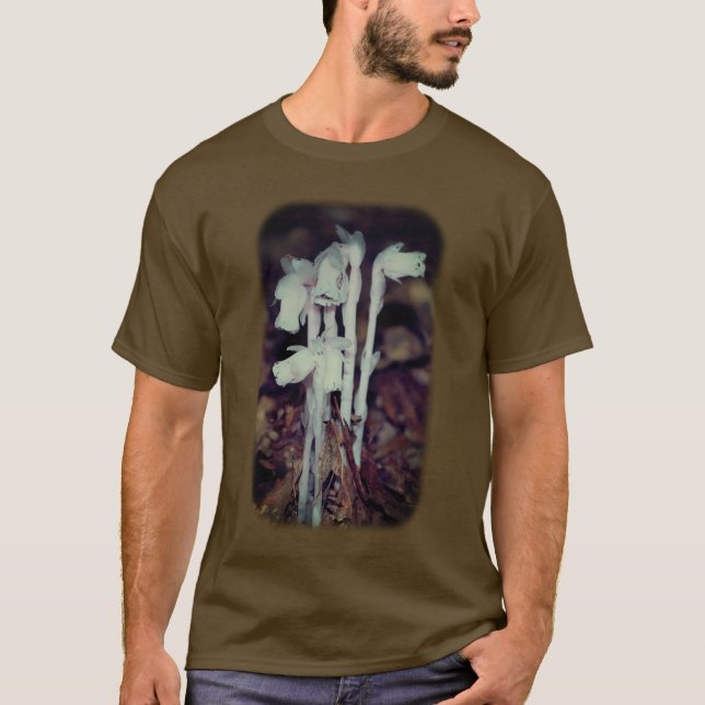 Pink Indian Pipe Wildblume Nature T-Shirt (Vorderseite)