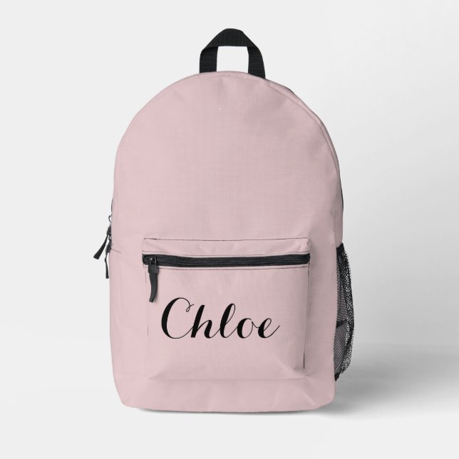 PINK-INDIVIDUELLE NAME-BACKPACK BEDRUCKTER RUCKSACK (Vorderseite)