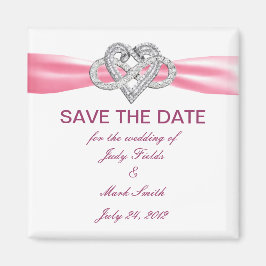 Pink Infinity Heart speichern das Date Magnet