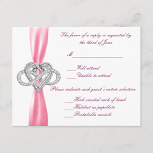 Pink Infinity Herzinsuffizienzkarte RSVP Karte