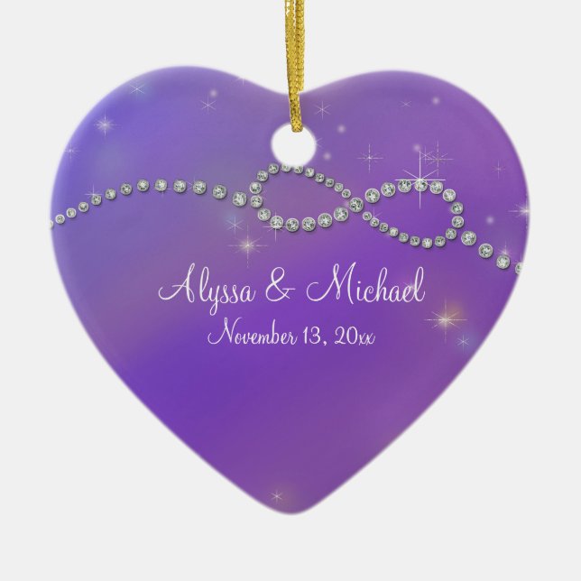 Pink Infinity Symbol Zeichen Unendliche Liebe Twin Keramikornament (Vorne)