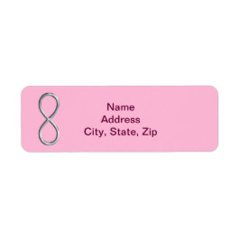 Pink Infinity Wedding Address Labels