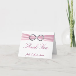 Pink Infinity Wedding Danke Karte