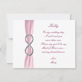 Pink Infinity Wedding Trauzeugin Card Einladung