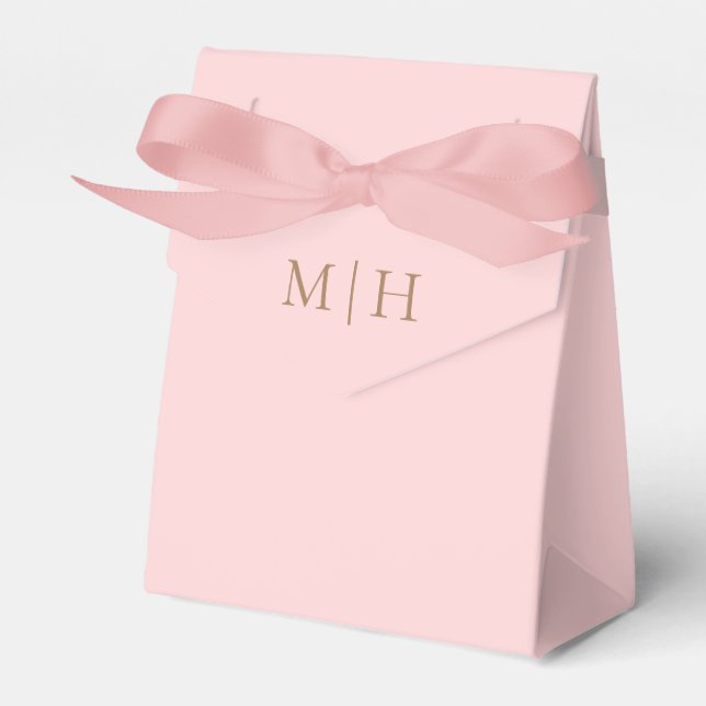 Pink Initials Wedding Geschenkschachtel (Vorderseite)