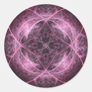 Pink Insanity Fraktal Sticker