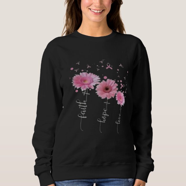 "Pink Inspiration Frauen Brustkrebs Bewusstsein Sweatshirt (Vorderseite)