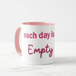 Pink Inspiration Zitat Typografie Leere Seite Tasse