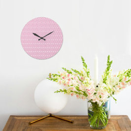 Pink Inverted Triangle Pattern Wall clock Große Wanduhr