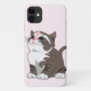 Pink iPhone Case mit Baby Cat - individuell anpass