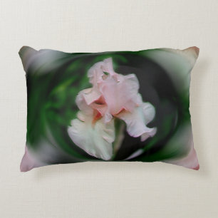 Pink Iris Abstrakte Kunst Dekokissen